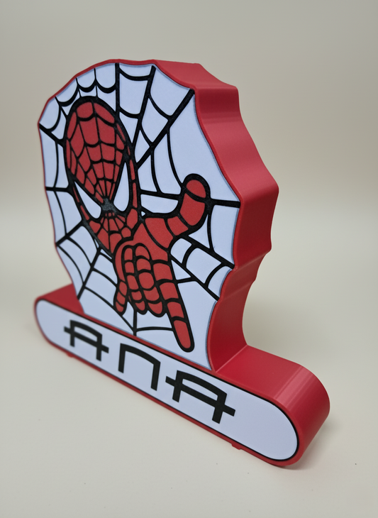 Lampara Spiderman personalizada "Ana"