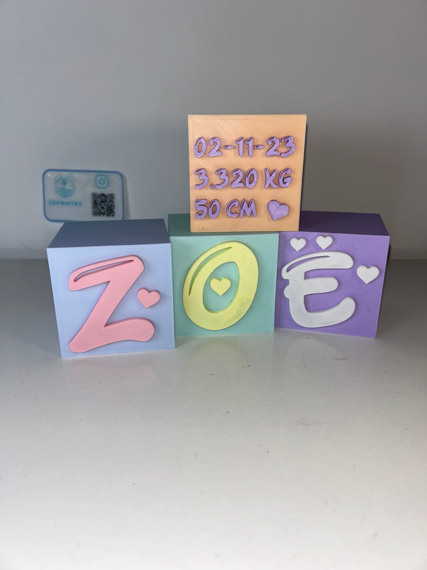 Bloques/Cubos de Nacimiento Personalizados