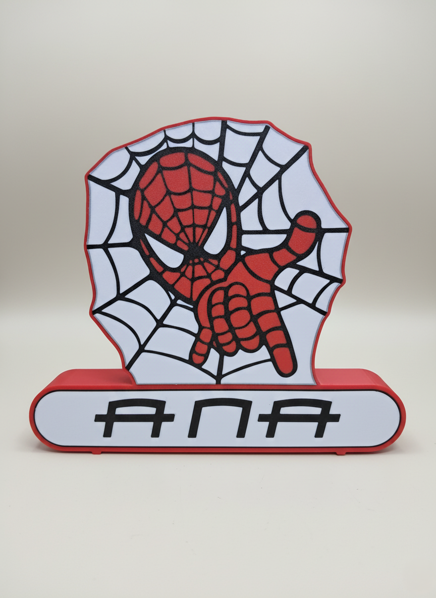 Lampara Spiderman personalizada "Ana"