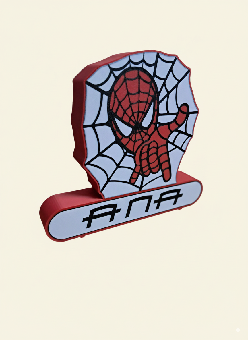 Lampara Spiderman personalizada "Ana"