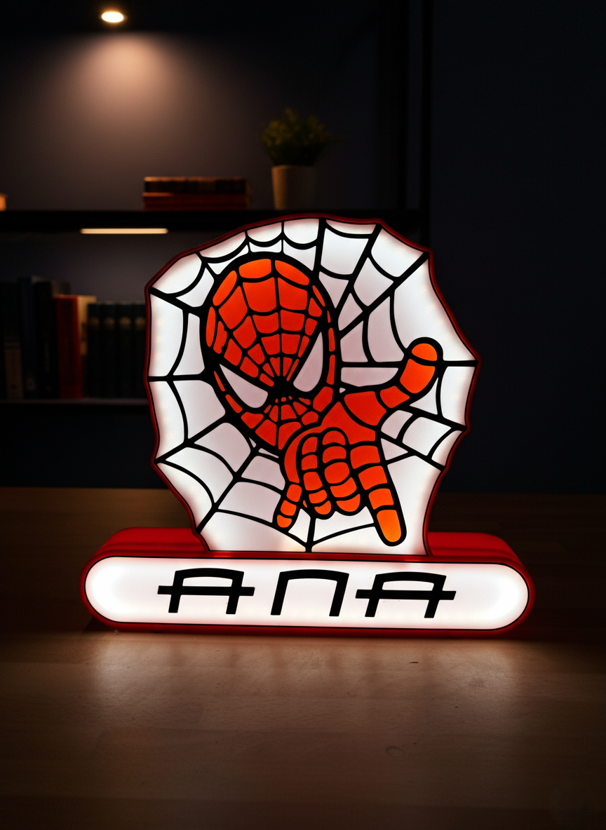 Lampara Spiderman personalizada "Ana"