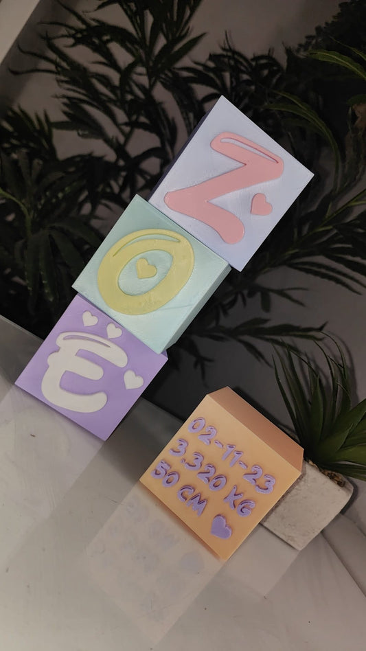 Bloques/Cubos de Nacimiento Personalizados